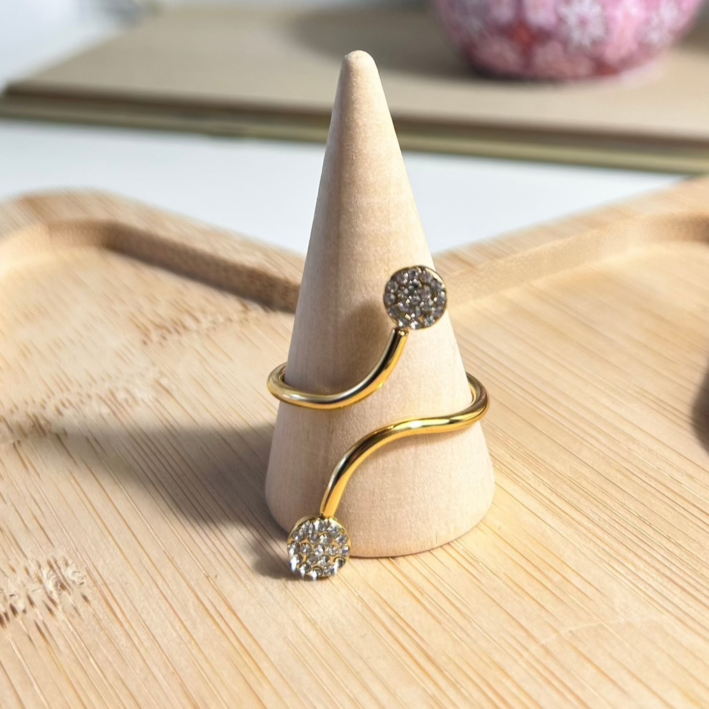 Bague LILOURA – Acier inoxydable avec zircons brillants