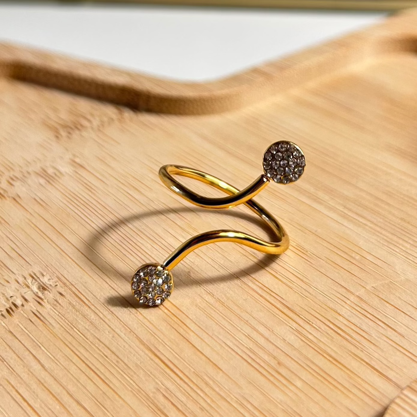 Bague LILOURA – Acier inoxydable avec zircons brillants