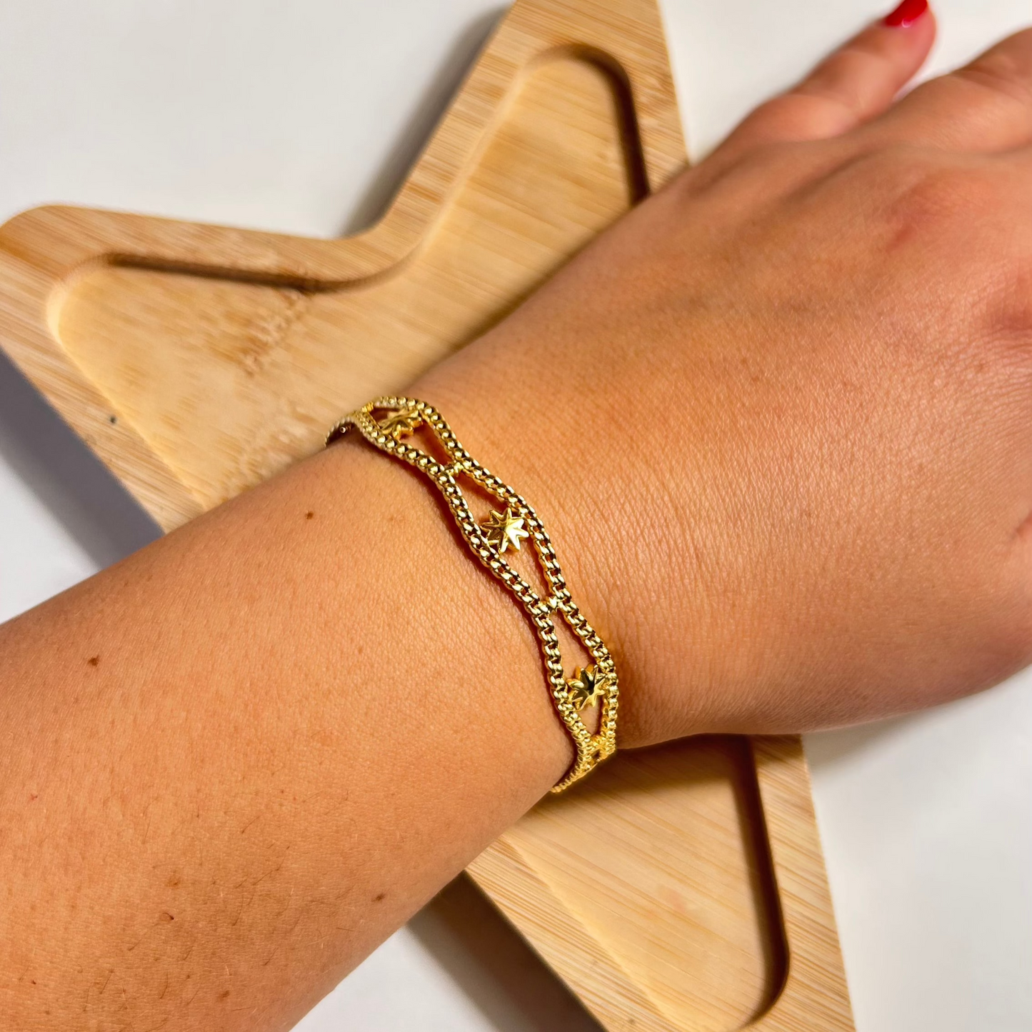 Jonc "Eloïse" – Bracelet filigrane en acier inoxydable