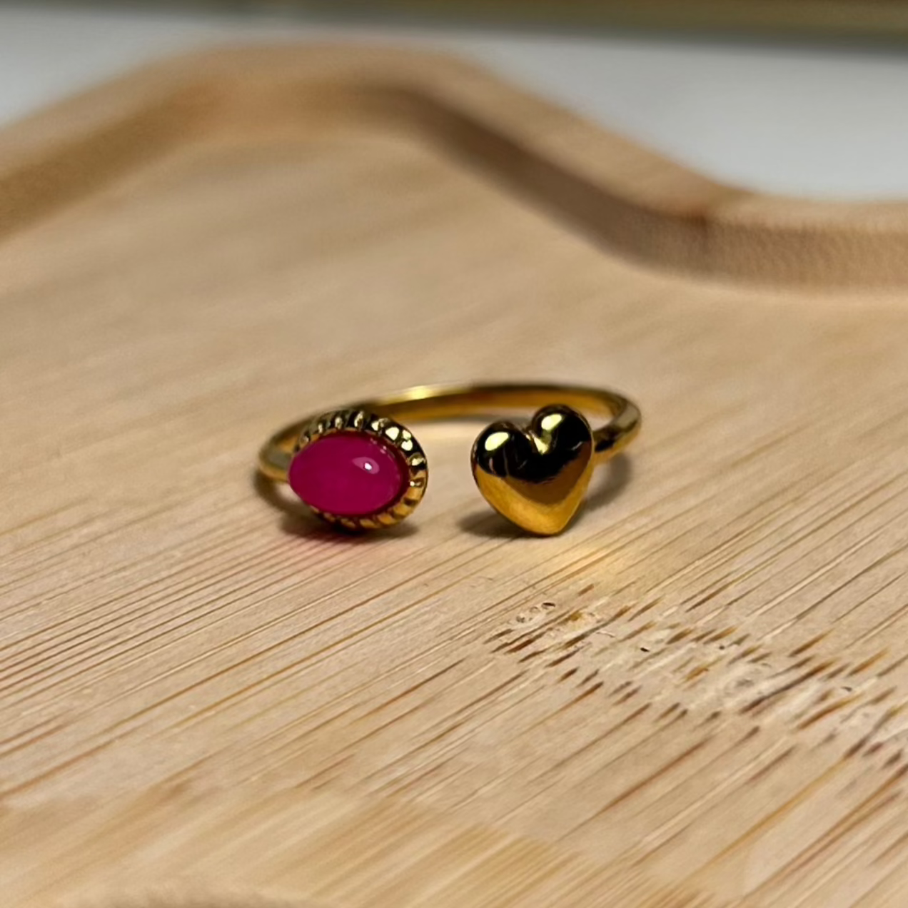 Bague "ANA" ROSE Ajustable en Acier Inoxydable – Élégante, Hypoallergénique et Résistante à l’Eau