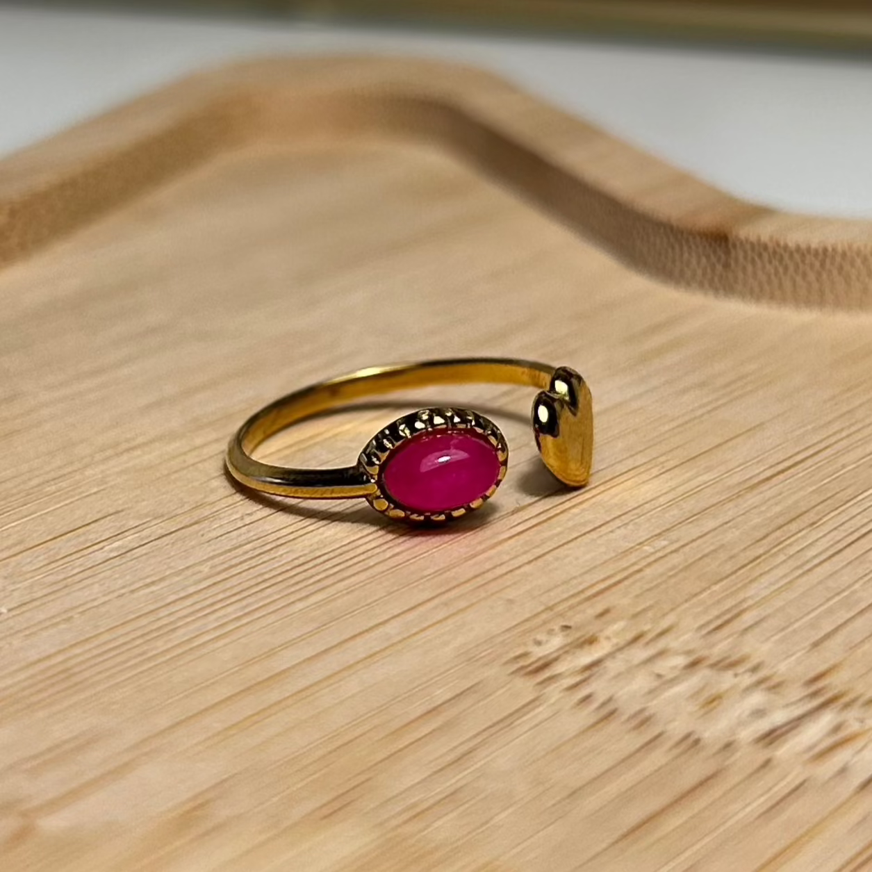 Bague "ANA" ROSE Ajustable en Acier Inoxydable – Élégante, Hypoallergénique et Résistante à l’Eau