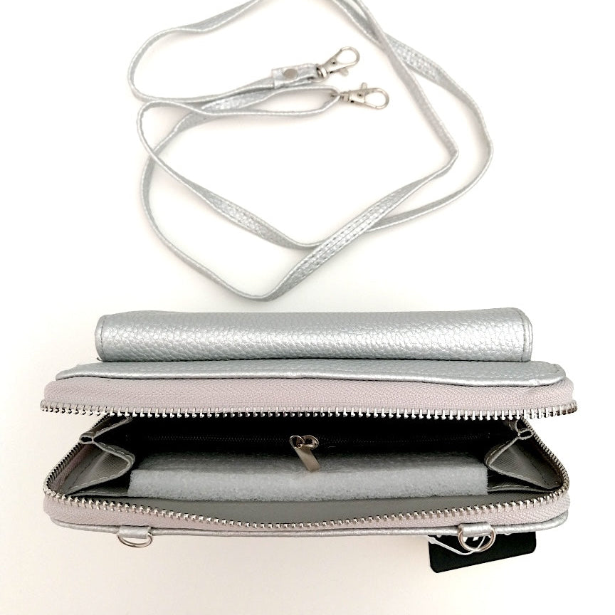 L'ESSENTIEL – Petit Sac Bandoulière Argenté Femme