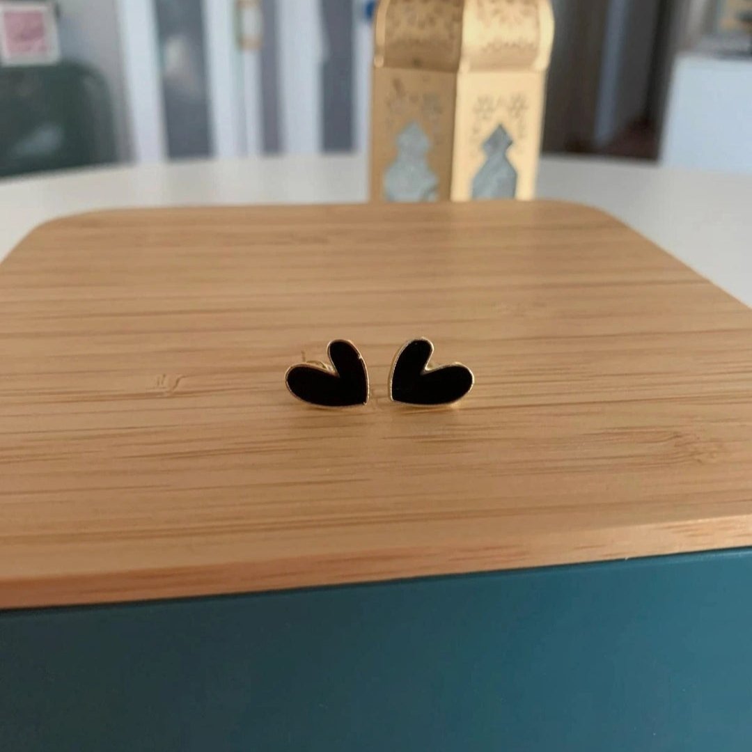 Boucles d'oreilles COEUR NOIR đź–¤