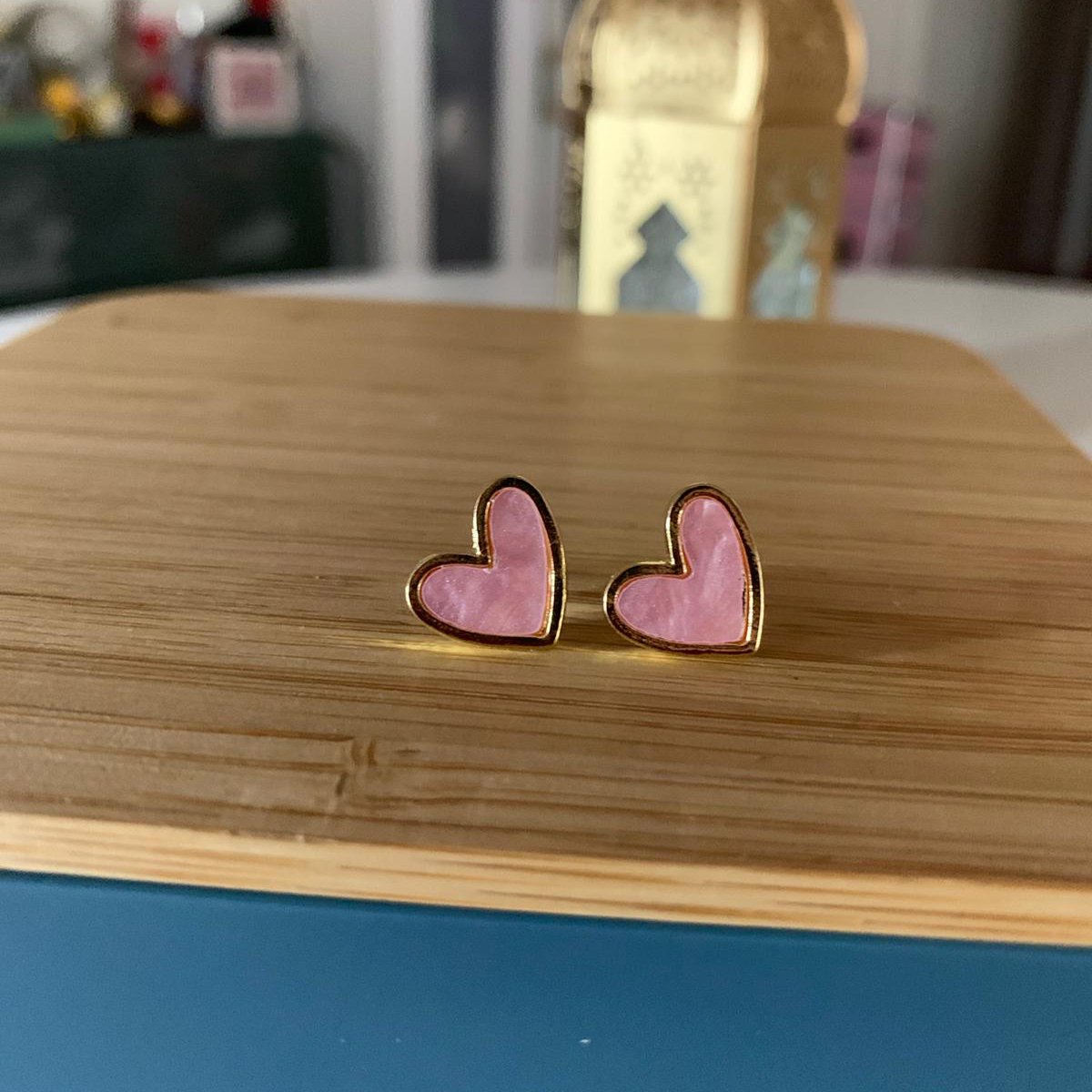 Boucles d'oreilles COEUR ROSE 🩷