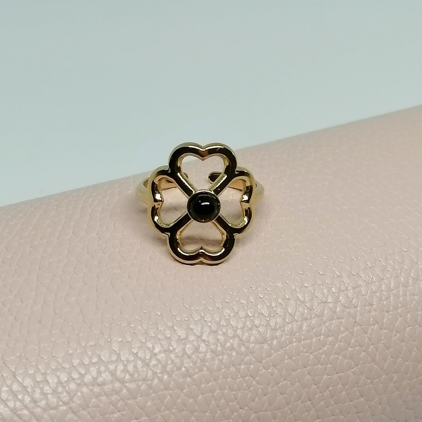 Bague "INAYA" Dorée en Acier Inoxydable