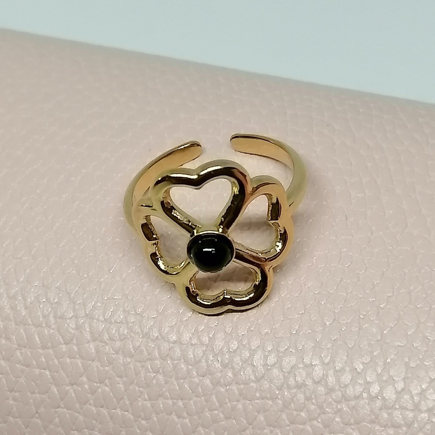 Bague "INAYA" Dorée en Acier Inoxydable
