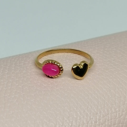 Bague "ANA" ROSE Ajustable en Acier Inoxydable – Élégante, Hypoallergénique et Résistante à l’Eau